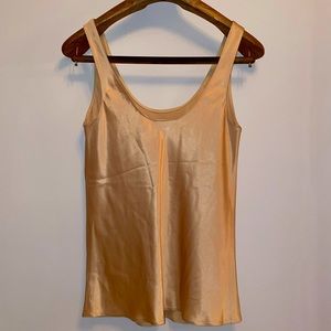 Vince, Gold Silk Top, Size 4